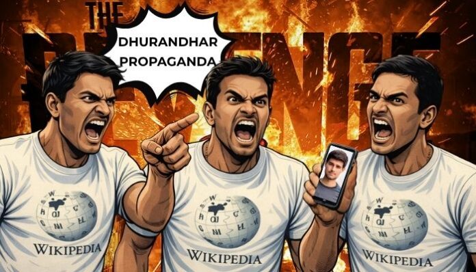 Who is pushing the ‘propaganda’ tag on Dhurandhar on Wikipedia, editor cited Dhruv Rathee
