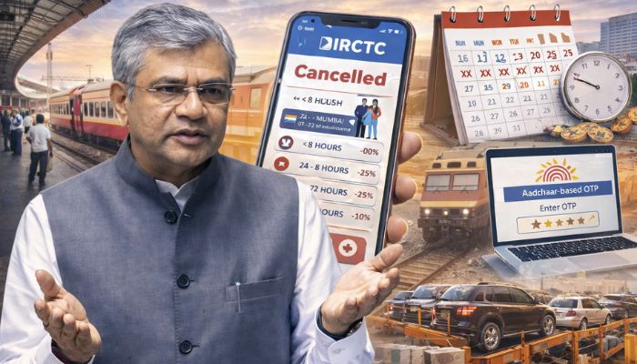 No refund if tickets cancelled before 8 hours or less, boarding station change and more: Read about the new Railway rules of 2026