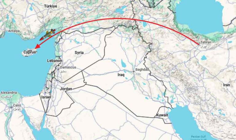 Iran fires missiles towards British military bases in Cyprus after targeting US bases in Middle Eastern countries