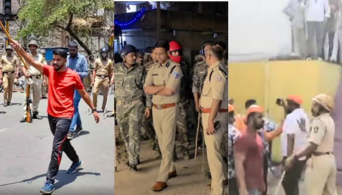 A Ram Navami procession was attacked with stones in Maharashtra.