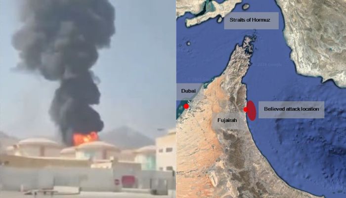 US-Iran war day 4: Fire erupts at Fujairah oil industry zone after drone interception by UAE air defences