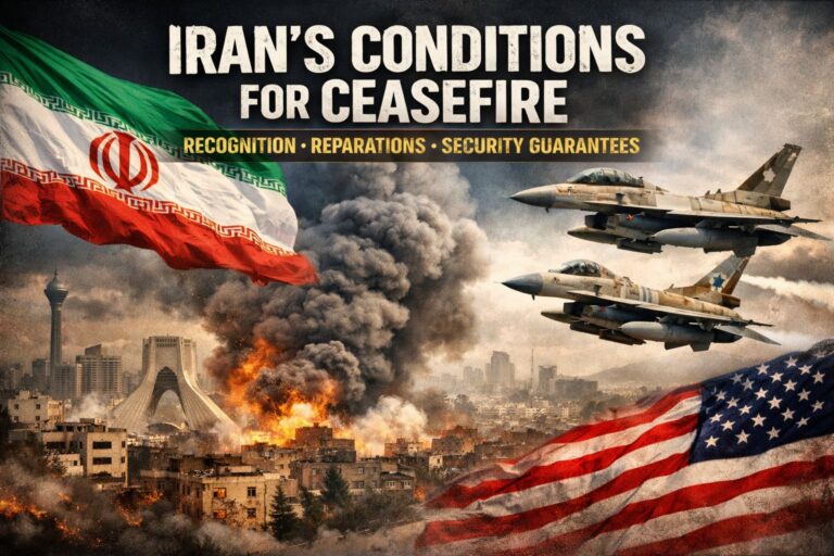 Iran demands recognition, reparations, guarantees to end war with Israel and US