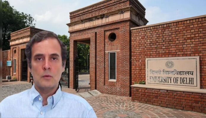 Rahul Gandhi claims DU conducts admission interviews to filter out studaents based on caste, varsity debunks his lie