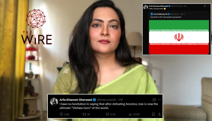 The case of missing loyalty: The Wire Editor Arfa Khanum Sherwani chooses Ummah over nation, mocks India while hailing the Islamic Republic of Iran as ‘vishwaguru’