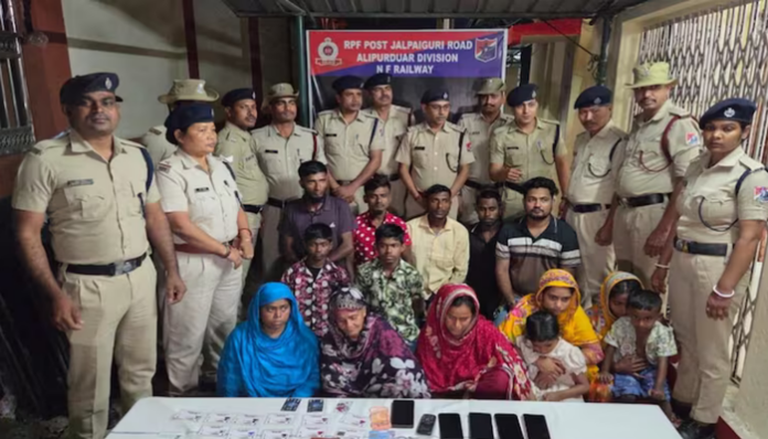 14 Bangladeshi nationals were nabbed by the Railway Police in Jalpaiguri.