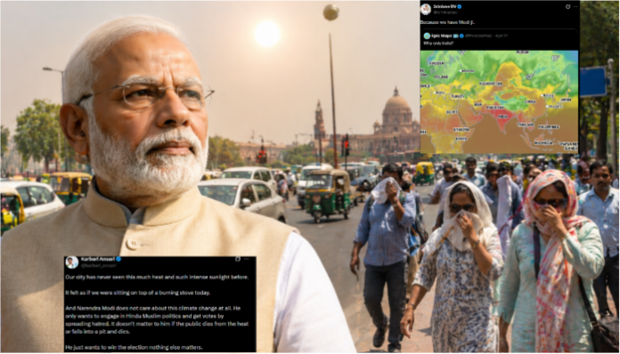 The opposition holds PM Modi and his policies responsible for India's rising temperatures.