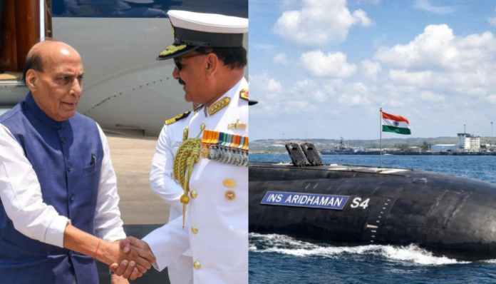 India inducts nuclear-powered ballistic missile submarine INS Aridhaman.