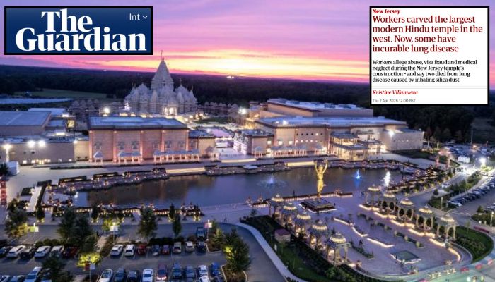 The Guardian peddles fake news about the BAPS temple, attempts to divide Hindus by falsely claiming that Dalit workers were exploited: Read the truth about the case and how US court put an end to the lies