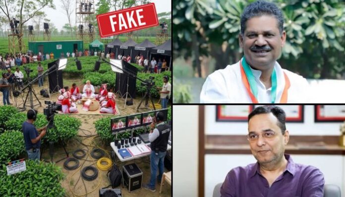 TMC MP and Congress-friendly 'journalist' share AI-generated image of PM Modi, falsely claim that his meetup with tea garden workers was designed like 'movie set'