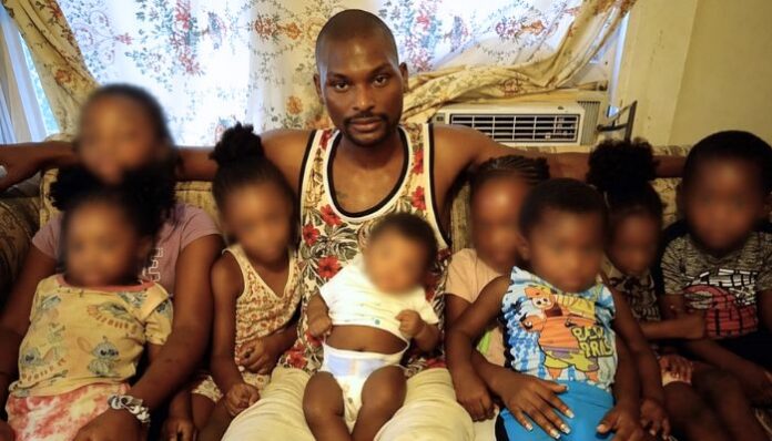 Shamar Elkins seen with children before Louisiana domestic violence mass shooting incident