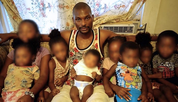 Shamar Elkins seen with children before Louisiana domestic violence mass shooting incident