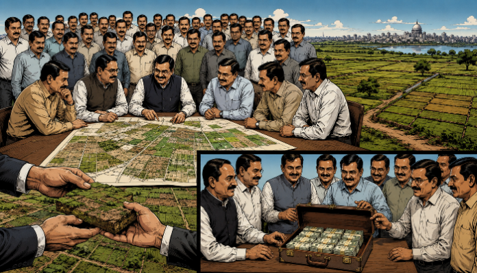 In Bhopal, 50 IAS officials purchased agricultural land and changed its classification to residential.