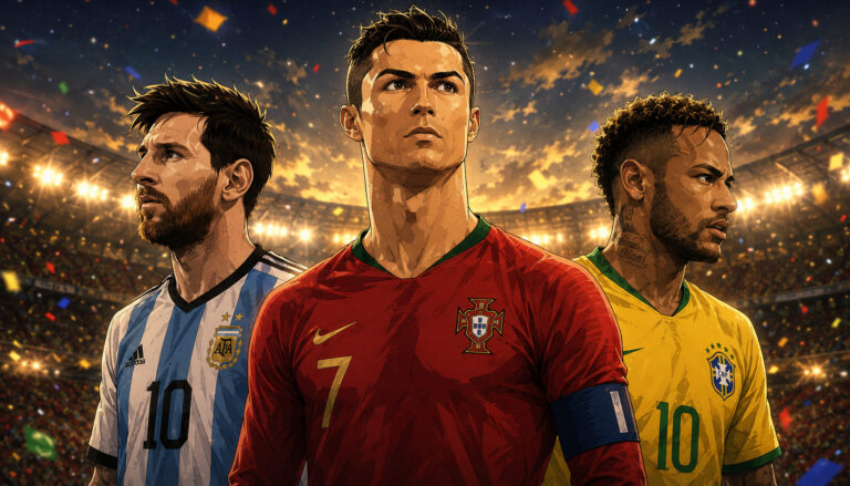 Football world cup Ronaldo Messi Neymar