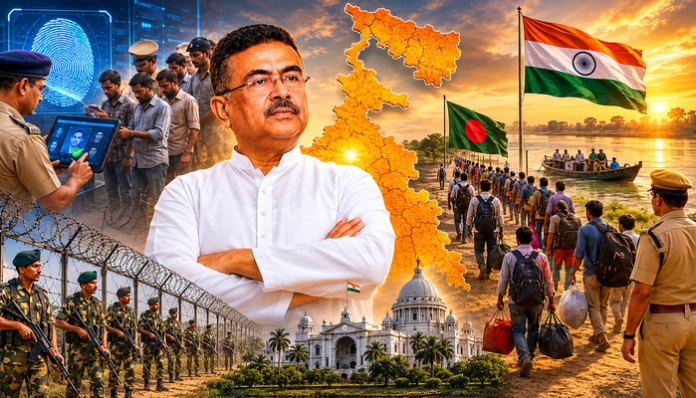CM Suvebdu Adhikari has adopted a stringent approach towards illegal immigration in West Bengal.