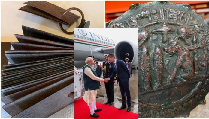 PM Modi visit: Netherlands returns Chola-era copper plates to India