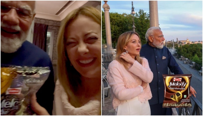 PM Modi gifts pack of Parle Melody to Italian PM Giorgia Meloni