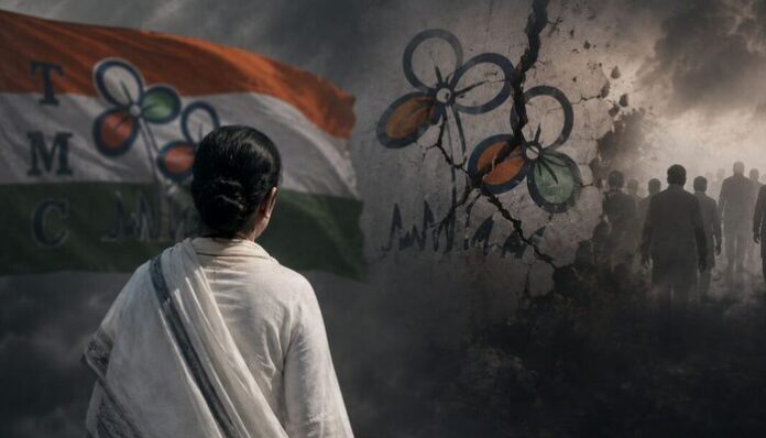 TMC appears to be crumbling after its humiliating defeat in the assembly elections.