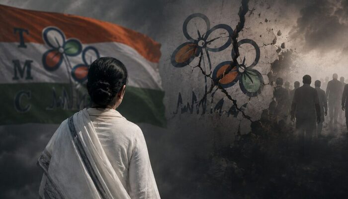 TMC appears to be crumbling after its humiliating defeat in the assembly elections.