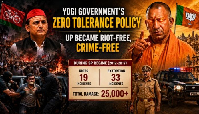 Uttar Pradesh riot and crime rate falls under Yogi govt