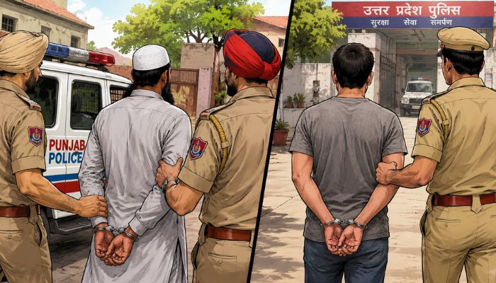 Umar Deen arrested from Zirakpur in connection with the Jalandhar BSF HQ blast case.