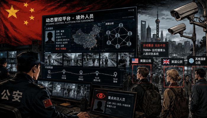 Leaked Chinese surveillance platform tracks foreigners, journalists and persons of interest inside China.