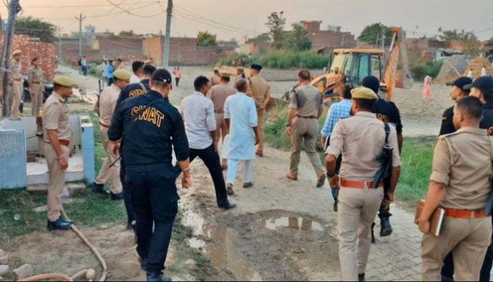 The unlawful portions of rapist Farman Ali's home were bulldozered.