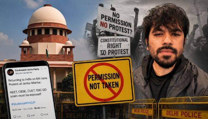 AAP worker-turned-CJP founder Abhijeet Dipke has admitted that he has not taken police permission for his proposed June 6 protest in Delhi.