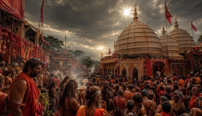 Ambubachi Mela is held annually at the Maa Kamakhya Temple in Guwahati, Assam.