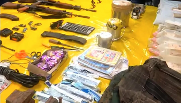 Maoist arms and explosives seized in operation in Malkangiri.