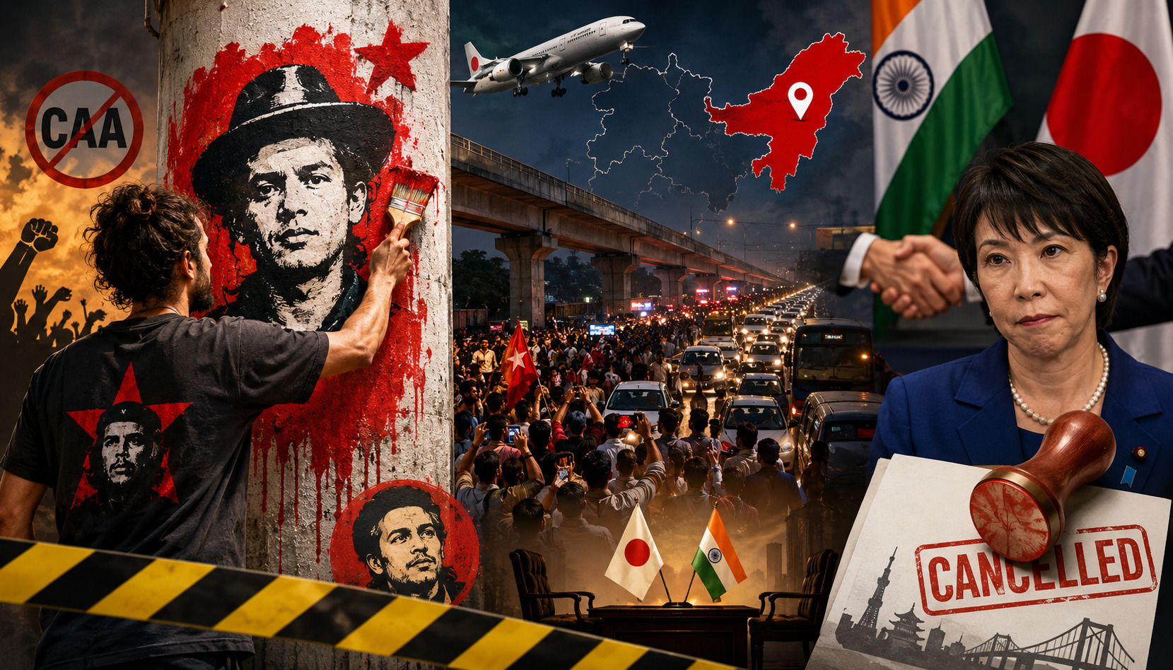 Guwahati’s lost summit: As Japan PM’s Assam visit is cancelled, here is how Comrade Marshall Baruah’s activities from CAA protests to Zubeen mural traffic jam show a pattern