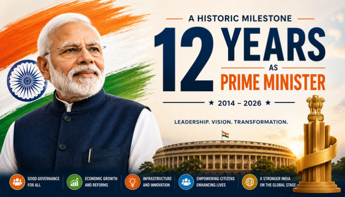Prime Minister Modi completed 12 years as the Prime Minister of India.