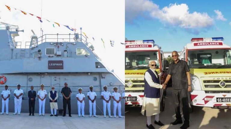 Vision Mahasagar: PM Modi hands over ‘Made in India’ Fast Patrol Vessel, ambulances, utility vehicles and laser radial boats to Seychelles during his state visit