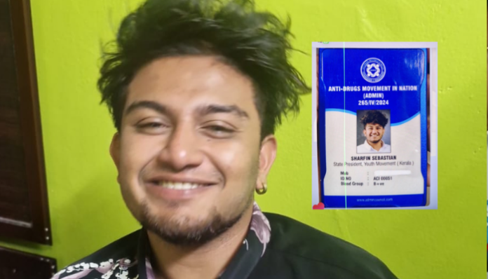 Sharfin Sebastian who posed as anti-drug activist arrested after MDMA found at his home.