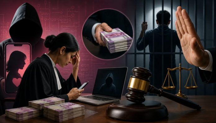 A female judicial officer from Haryana was honey-trapped and duped of huge money.