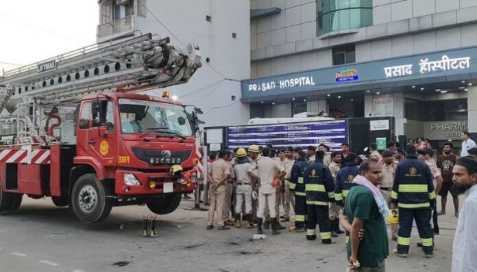 Fire at Prasad Hospital ICU in Muzaffarpur kills four patients and injures several others.
