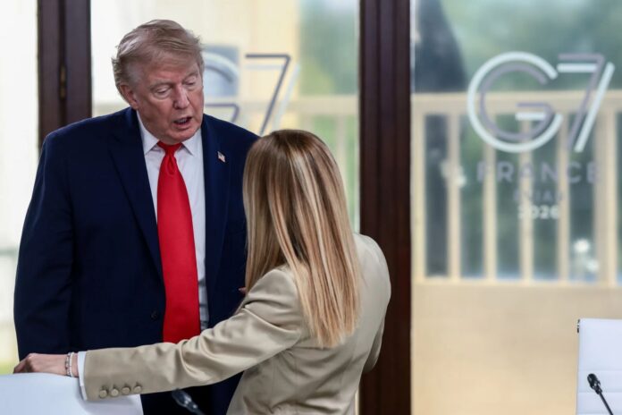 Trump Meloni picture