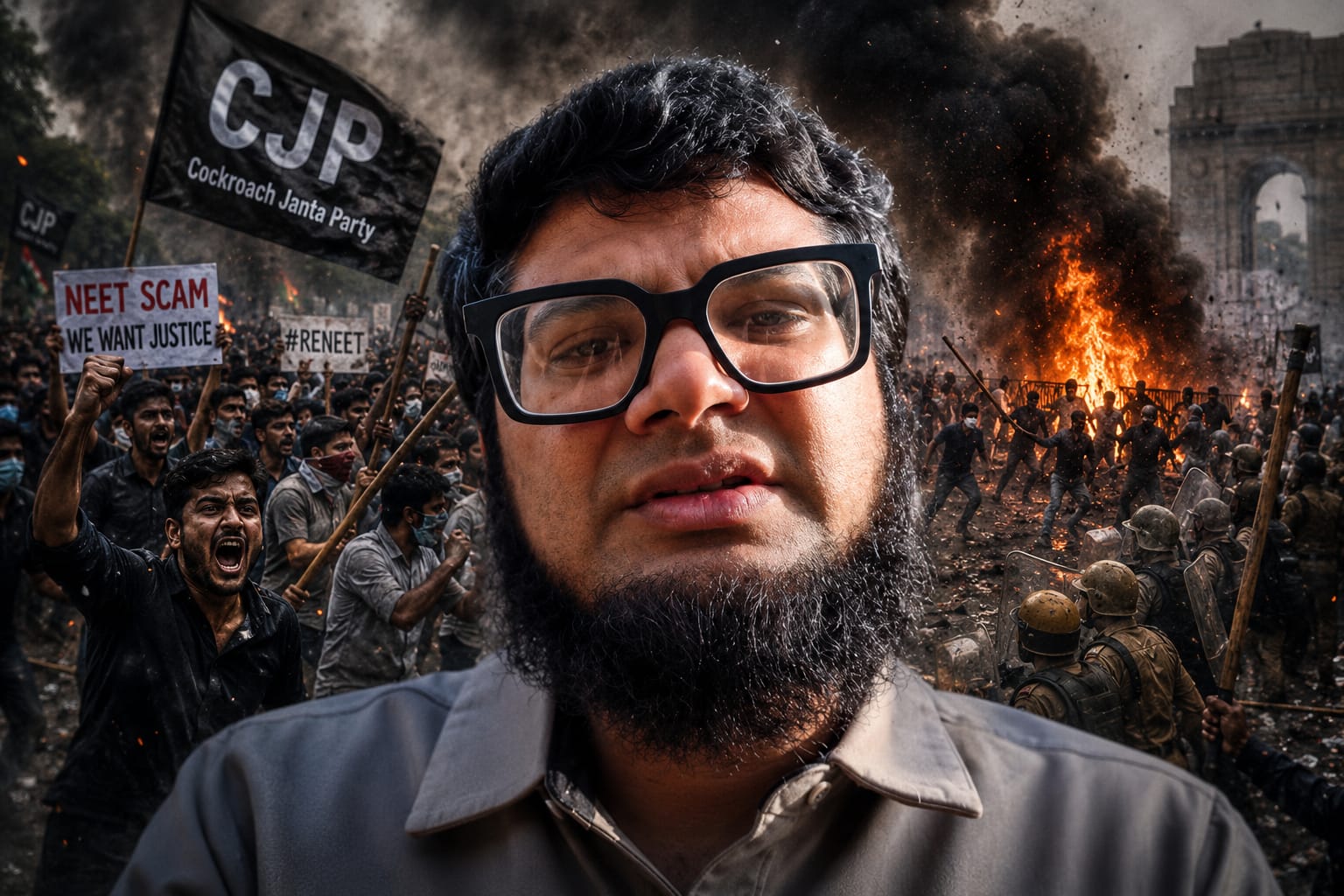 From AIMIM to CJP: US-based Osman Faizan Ali behind posters at CJP protests. Read how he is provoking youth to spark street unrest