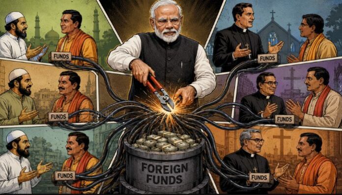 Centre excludes religious conversion from foreign-funded faith activities under tightened FCRA rules