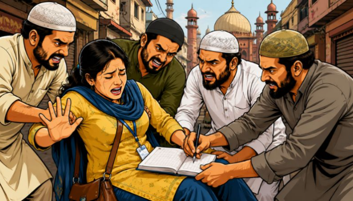 Delhi Police arrested four Muslim men for mistreating and abusing a woman BLO.