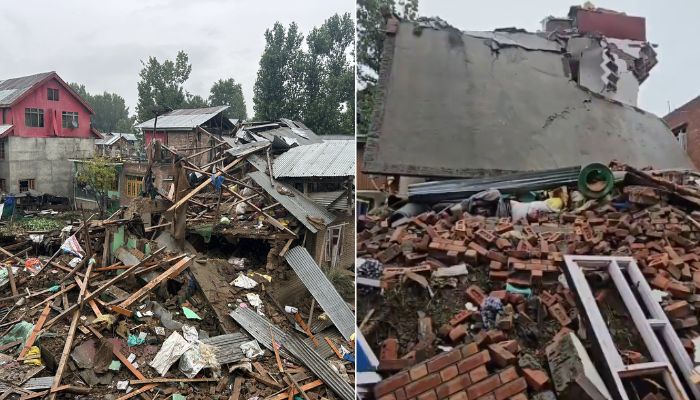 Jammu & Kashmir: Authorities demolish houses of Pakistan-sponsored LeT terrorists after a cop was shot dead in Anantnag