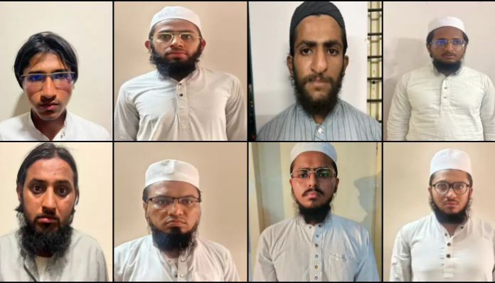 The Gujarat Anti-Terrorism Squad has apprehended 8 men associated with Jaish-e-Mohammed.