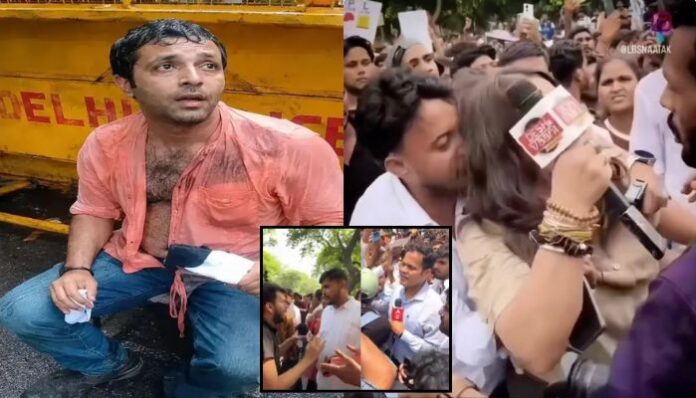 From OpIndia and Zee News reporters being heckled to an ABP News journalist being manhandled and women journalists groped and attacked by so-called student protestors at Jantar Mantar, New Delhi.
