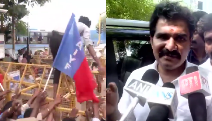 Protests held in Tamil Nadu demanding a total ban on the NEET exam.