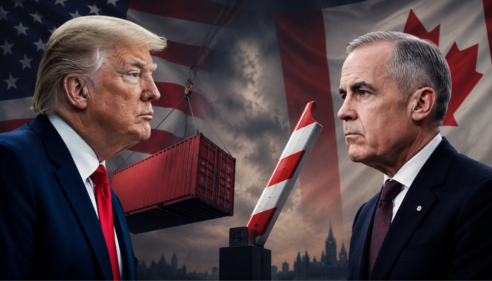 Trump threatens to impose tariffs on Canada.