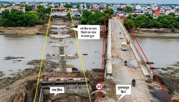 Madhya Pradesh: Govt babus tilt design of new bridge by 35 degrees to protect land of influential people
