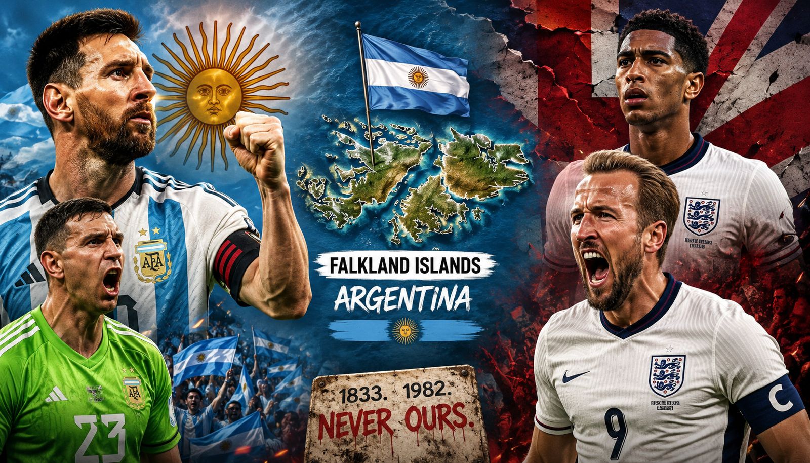 Argentina vs England match will be more than just football, because Messi’s team sings ‘Por Malvinas’