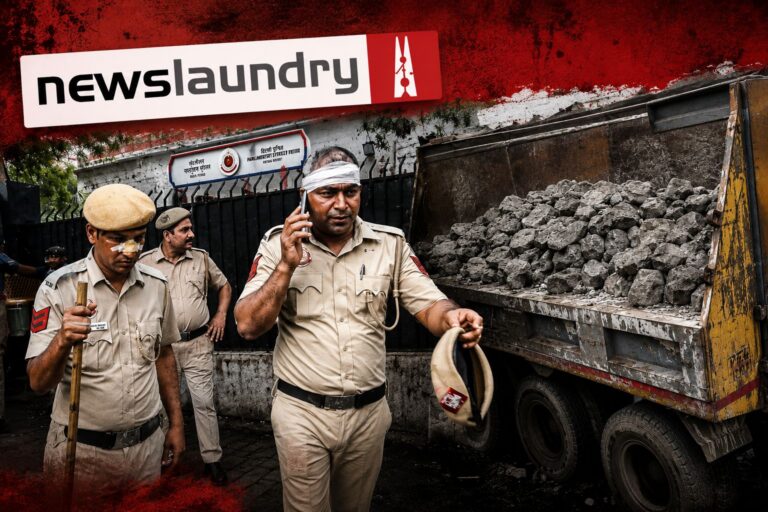 How Newslaundry manufactured a conspiracy theory around a seized dumper truck to smear Delhi Police: Dismantling plot to blame police for stone pelting by CJP mob