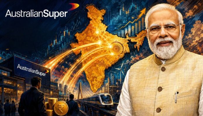 PM Modi welcomes AustralianSuper’s AU$500 million NIIF investment as India exposure rises.