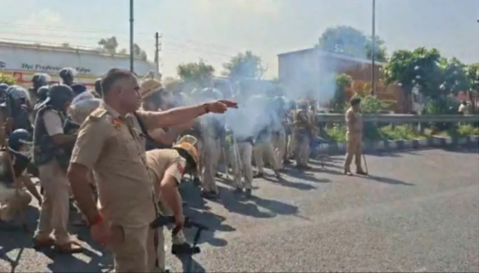 Six police personnel including a DSP injured during clashes with Sikh protesters in Ambala.