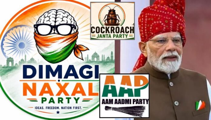 The Dimagi Naxal Party has emerged online after PM Narendra Modi’s Independence Day reference to “dimaagi Naxals”.
